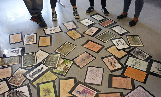 Studientage Foto: Assoziativer Bildeinstieg. Foto: KZ-Gedenkstätte Neuengamme, 2014.