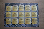 Entwurf auf Papier von 15 Stolpersteinen
